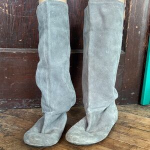 Penny Loves Kenny Gray Over the Knee Boots